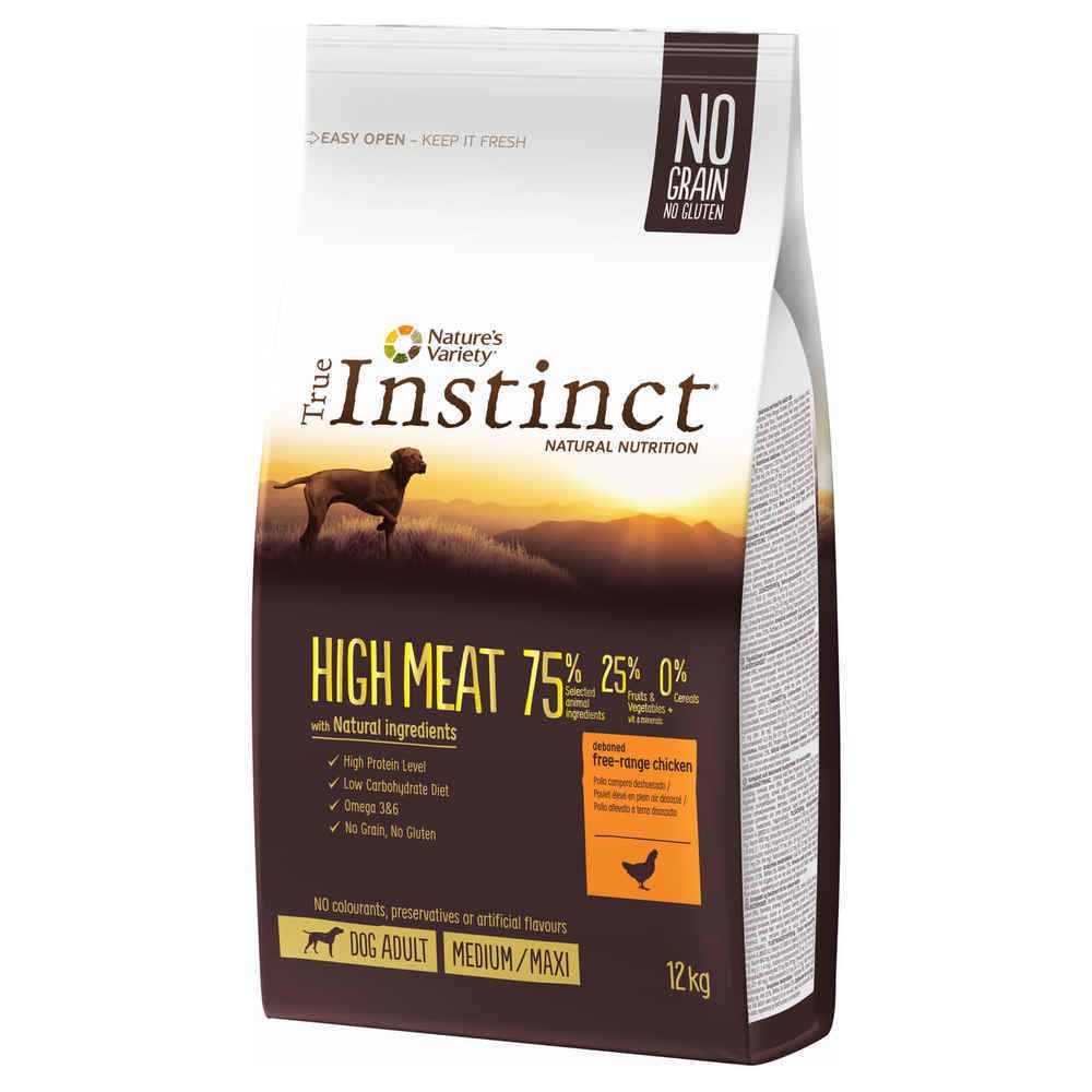 True Instinct - Croquettes High Meat Medium Maxi Adult pour Chien - True Instinct - 12Kg - Croquettes pour chien