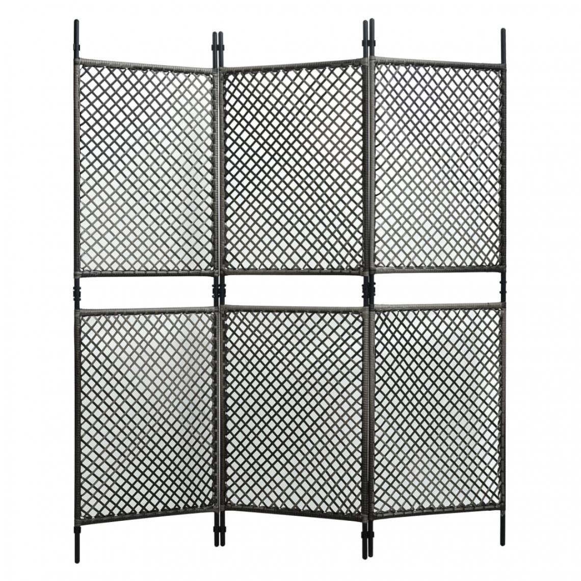 Vidaxl - vidaXL Panneau de clôture Résine tressée 1,8x2 m Anthracite - Panneaux et treillis