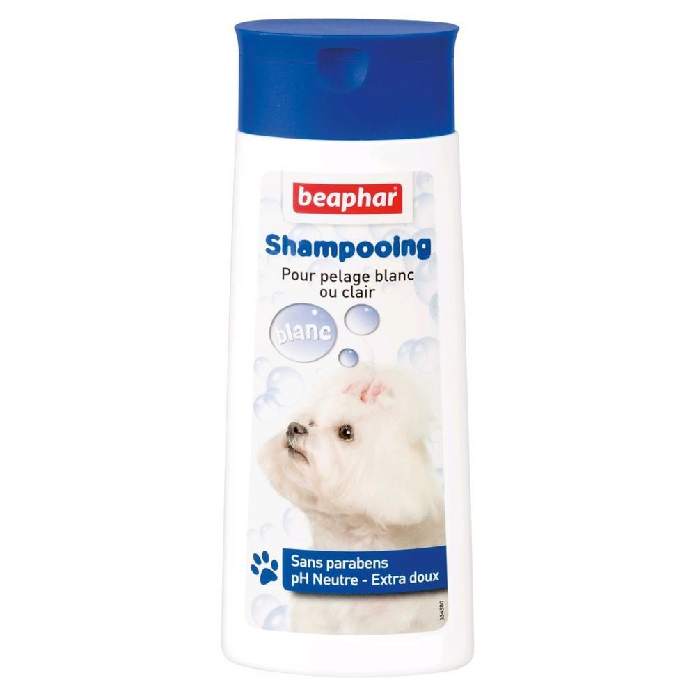 Beaphar - Shampooing pour chien - Pelage blanc ou clair 250 ml - Hygiène et soin pour chien