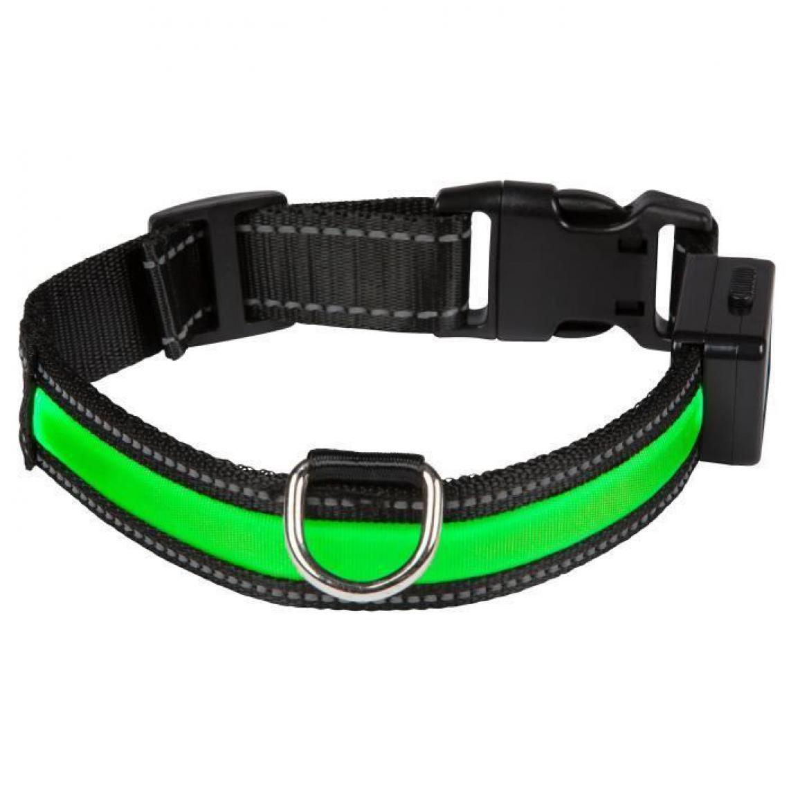 Eyenimal - EYENIMAL Collier lumineux Light Collar USB rechargeable M - Vert - Pour chien - Collier pour chien