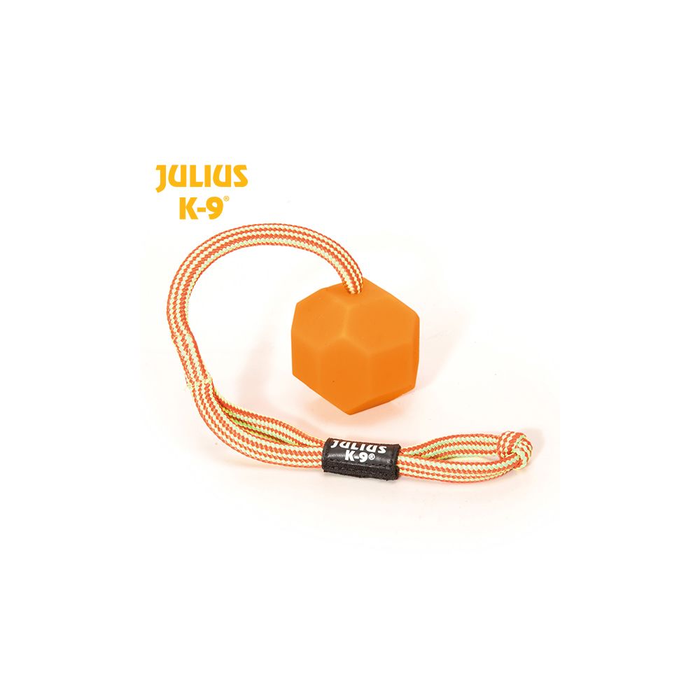 Julius K9 - Balle IDC fluorescente avec poignée - Jouet pour chien