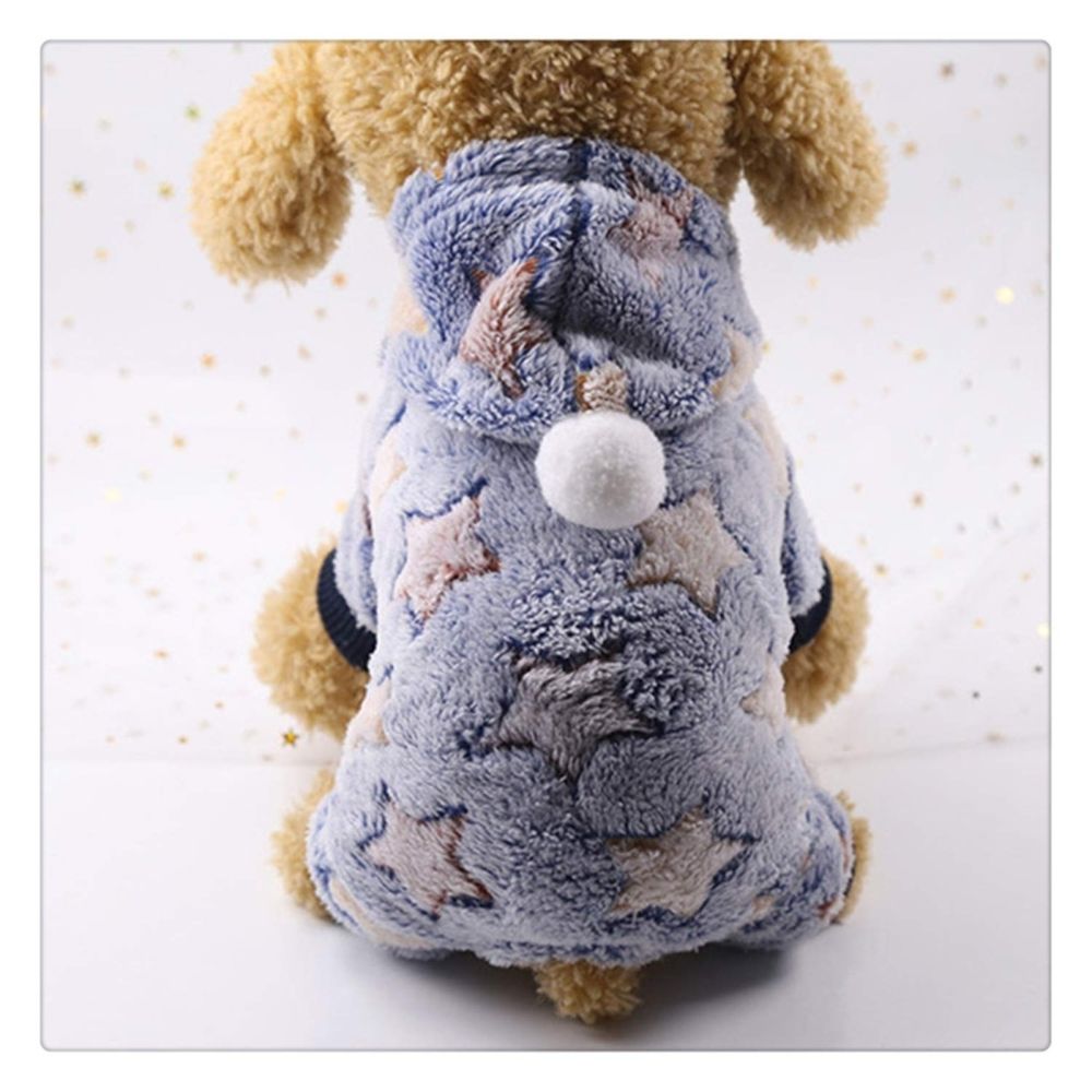 Wewoo - Pyjama pour chien combinaison en automne et hiver vêtements de animaux domestiques à quatre pattestaille XL étoile bleue - Vêtement pour chien