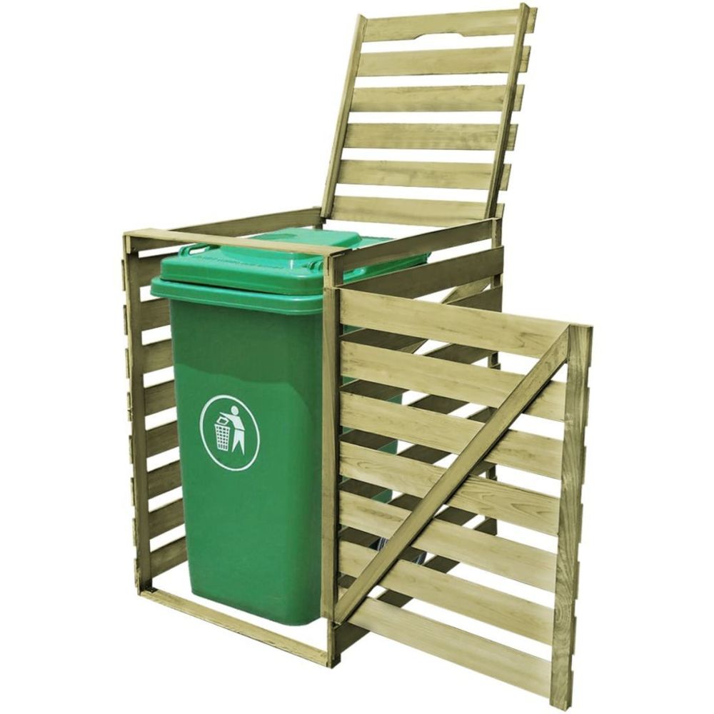 marque generique - Stylé Accessoires pour conteneurs à déchets gamme Pretoria Abri pour poubelle 240 L Bois imprégné FSC - Abris de jardin en bois