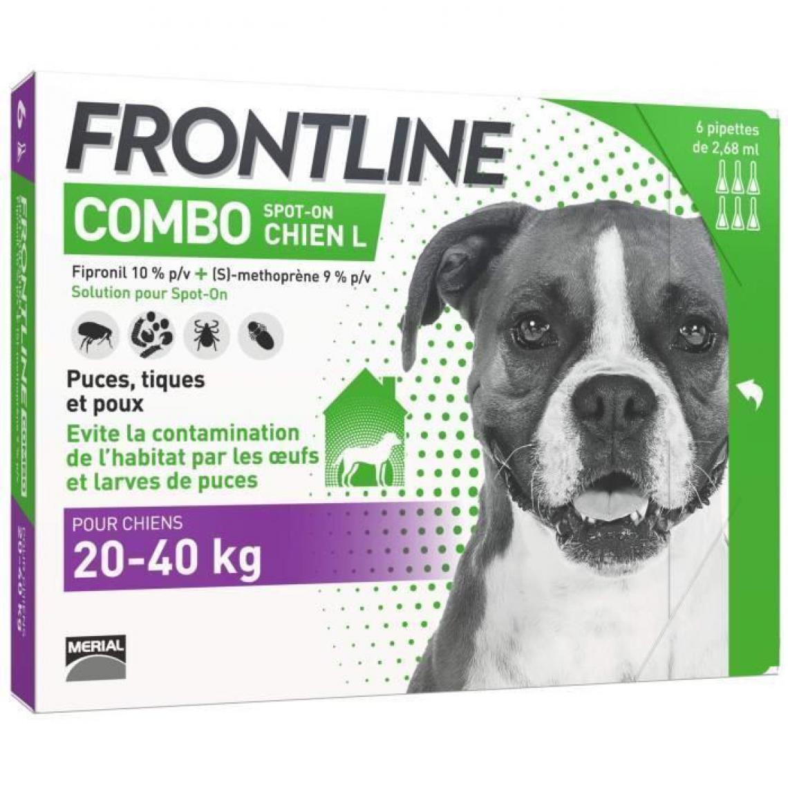 Frontline - FRONTLINE Combo chien 20-40kg - 6 pipettes - Anti-parasitaire pour chien