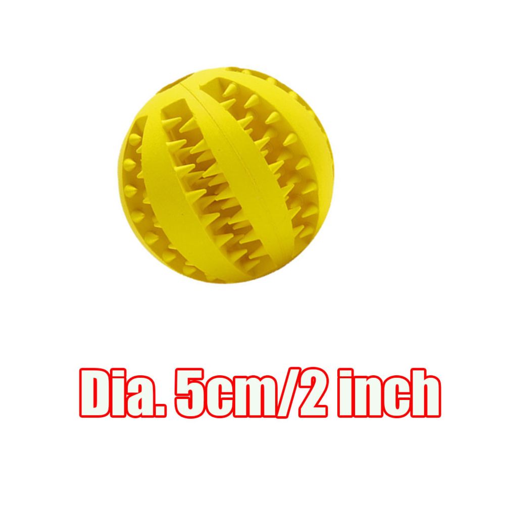 marque generique - Balle D'entraînement Interactive De Jouet à Mâcher De Chien De Conception Dentée Yellow_5cm - Jouet pour chien