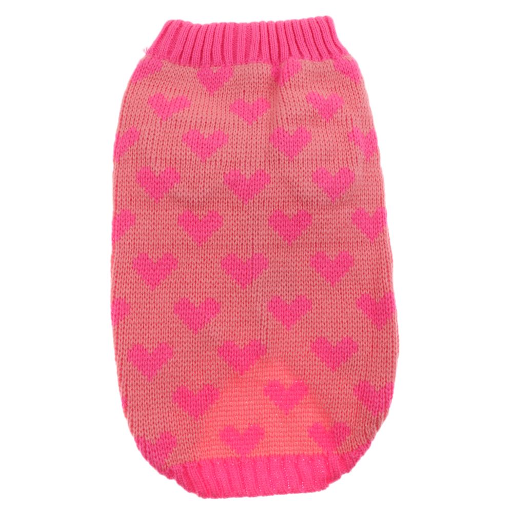marque generique - chandail de chien mignon automne hiver avec un beau motif de coeur rose tricot - Vêtement pour chien