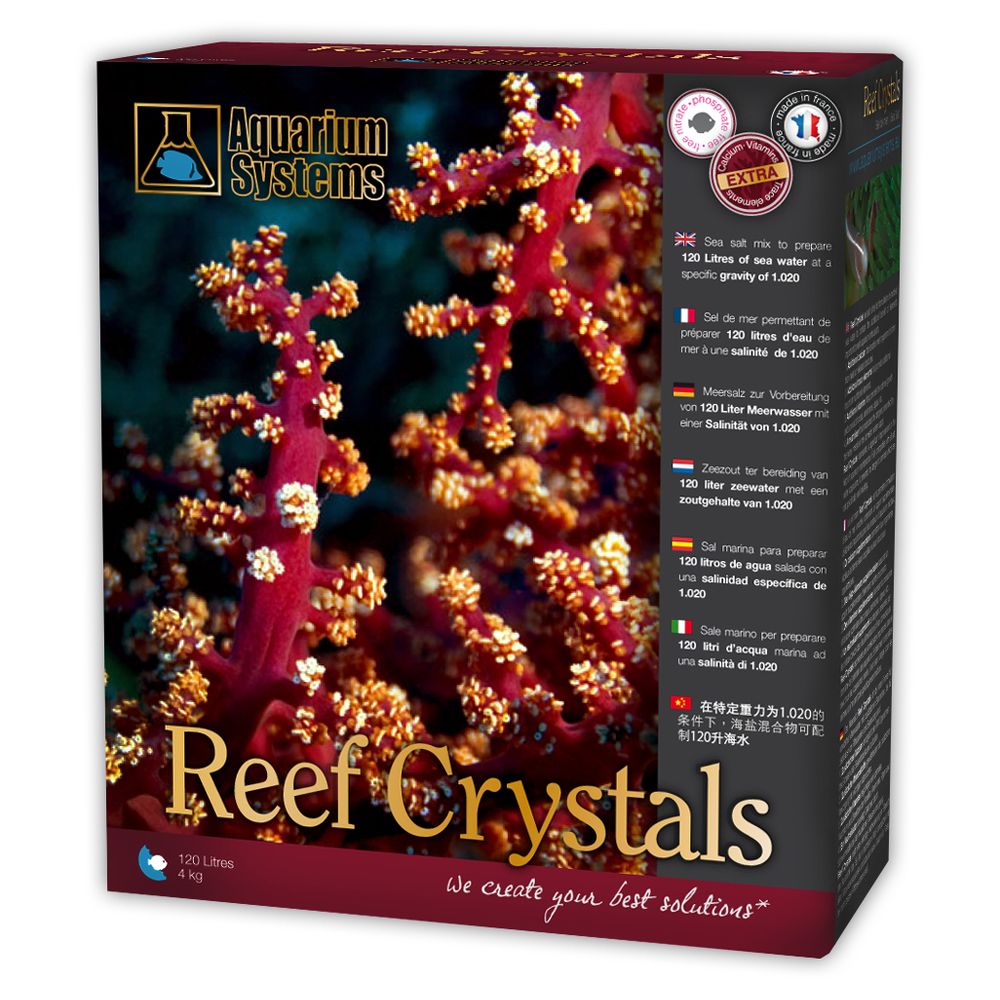 Aquarium Systems - Sel Reef Crystals pour Aquarium - Aquarium Systems - 4Kg - Traitement de l'eau pour aquarium