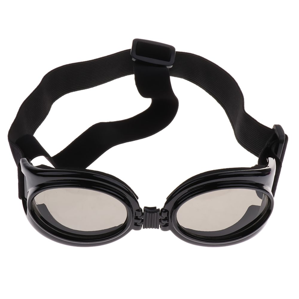 marque generique - animal de compagnie chien vent lunettes de soleil lunettes de protection des yeux lunettes de protection sangle réglable noir - Vêtement pour chien
