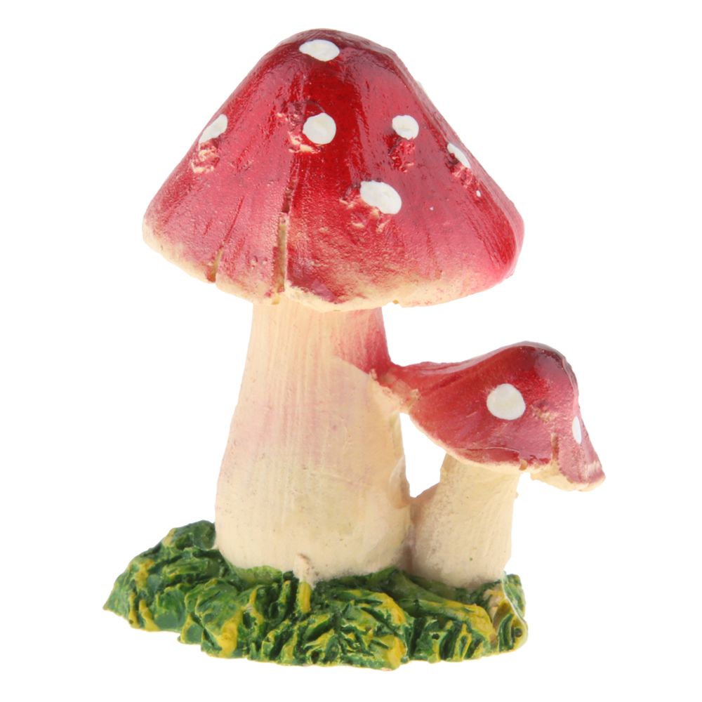 marque generique - mini champignon figurine maison fée jardin terrarium décor rouge vif a - Petite déco d'exterieur
