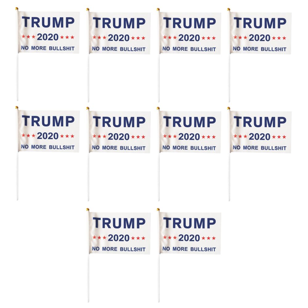 marque generique - 10x 2020 Flags 5x8in Donald Trump No More Bullshit Bannières Garden Yard Flags - Petite déco d'exterieur