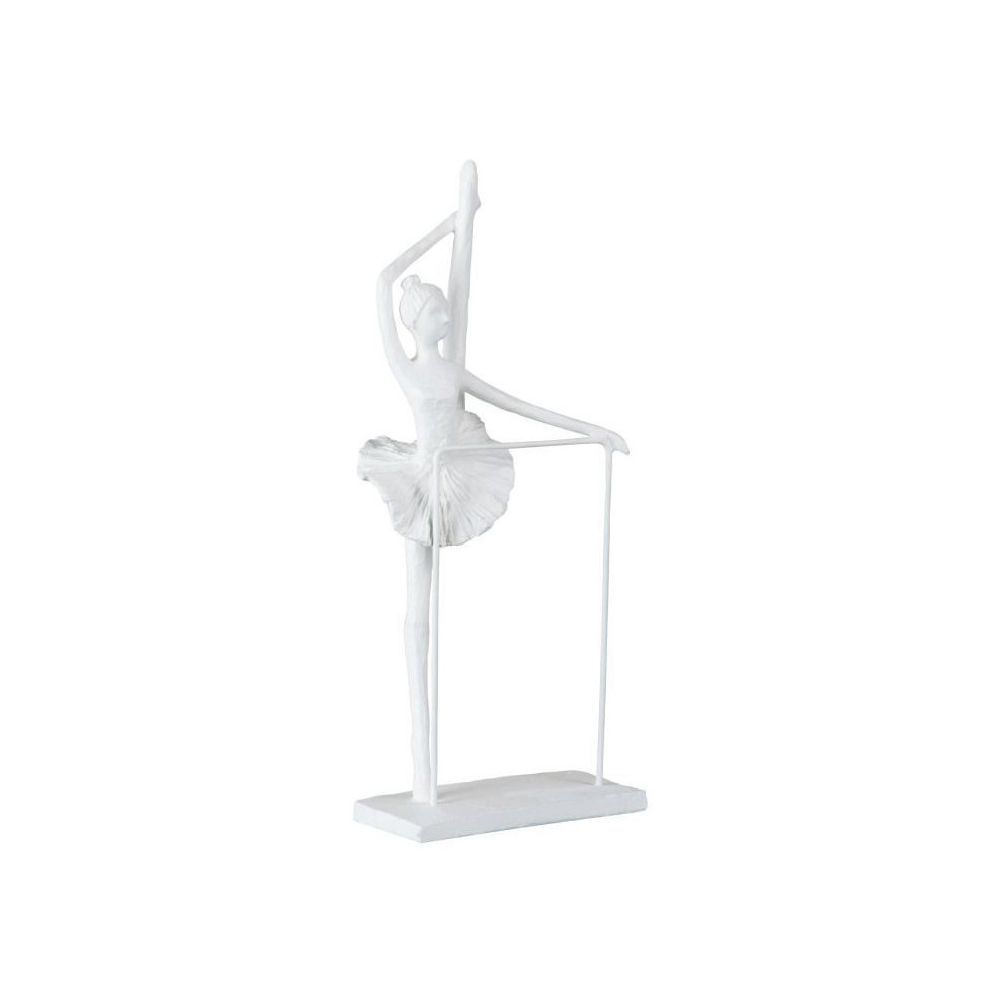 marque generique - DANSEUSE Statuette déco Polyrésine 16x8x36 cm Blanc - Petite déco d'exterieur