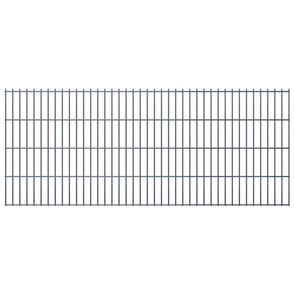 Vidaxl - vidaXL Panneaux de clôture de jardin 2D 2008x0,83 m 26 m total Gris - Panneaux et treillis