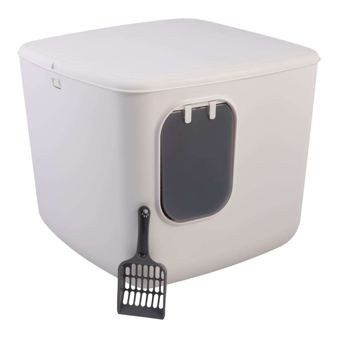 Iris Ohyama - Iris Ohyama, Maison de toilette / bac à litière fermé avec design minimaliste - Litière pour chat
