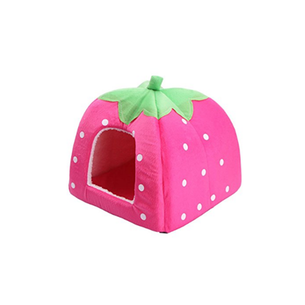 marque generique - YP Select Strawberry Style Sponge House Pet Bed Dome Tent Warm Cushion Basket Rose XXL - Niche pour chien
