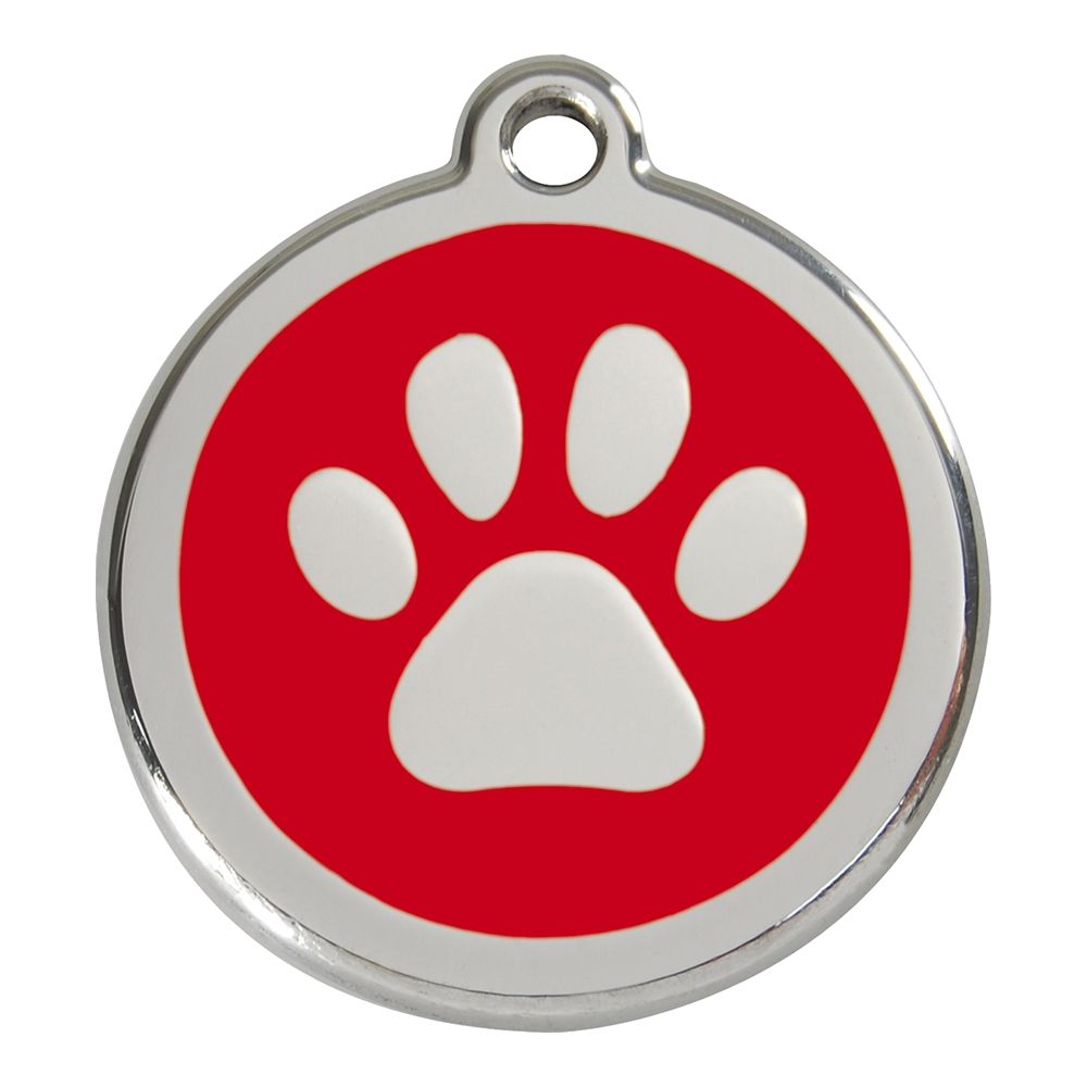 Les Animaux De La Fee - Médaille Chien RED DINGO Patte Rouge 20mm - Collier pour chien