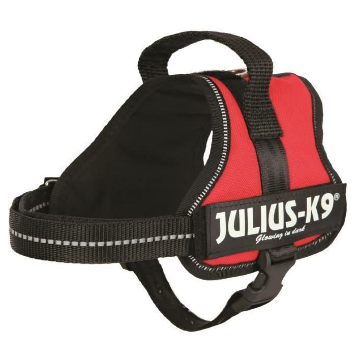 Julius K9 - Harnais Power Julius-K9 - Mini-Mini - S : 40-53 cm-22 mm - Rouge - Pour chien - Equipement de transport pour chien