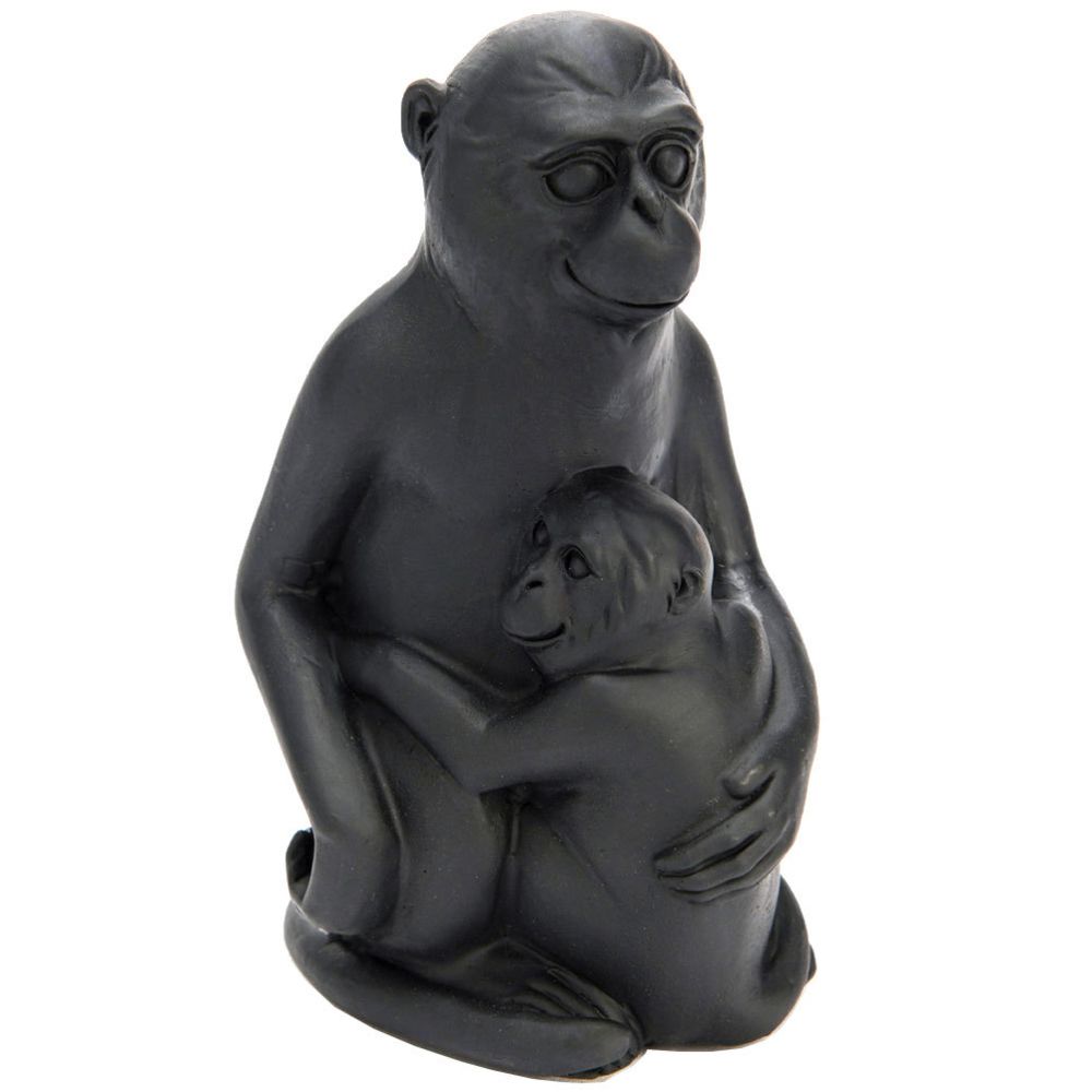 Amadeus - Statuette de décoration Maman singe et bébé - Petite déco d'exterieur