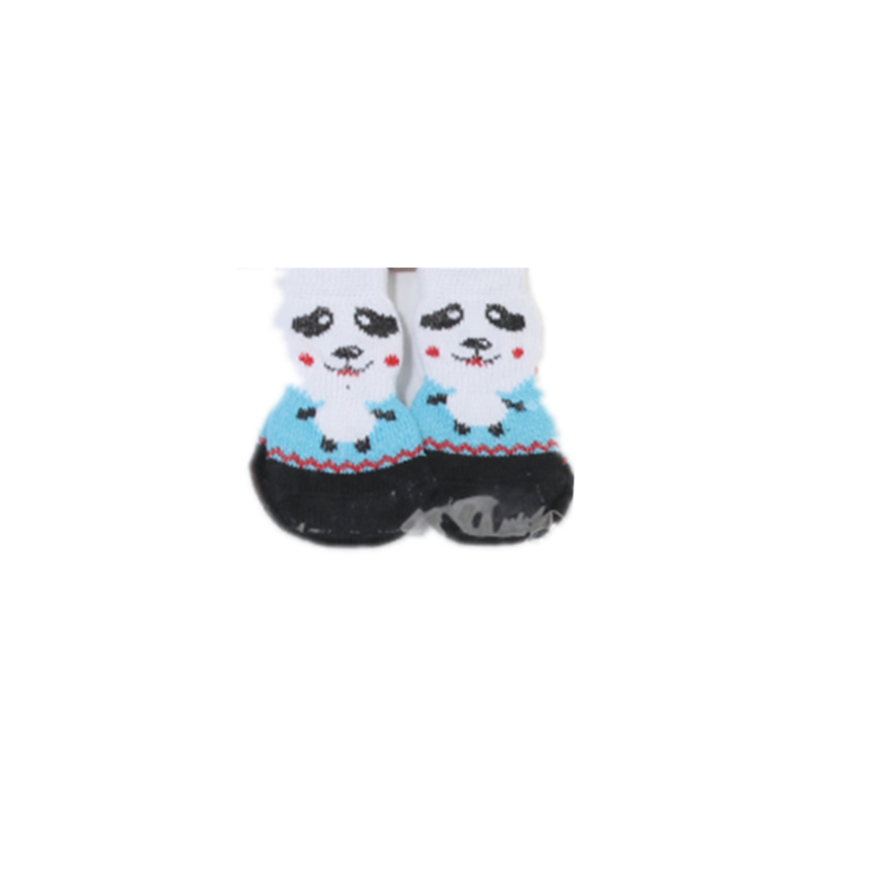 marque generique - YP Select 4Pcs Of Set Anti-Slip Pet Socks Puppy Dog Paw Protectors For Indoor Wear Bleu Blanc M - Accessoires chien de chasse