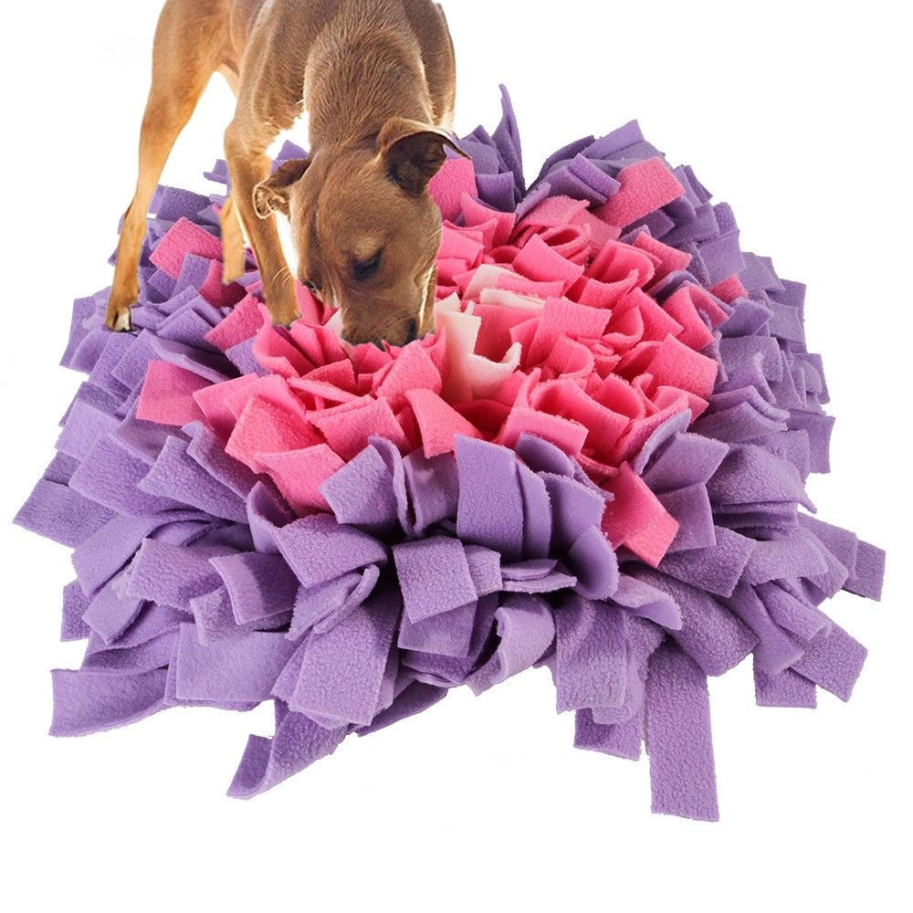 Wewoo - Jouet pour Puzzle mordant chien chat fourrage reniflant tapis Slow Food couverture de formation de rose pourpre - Jouet pour chien