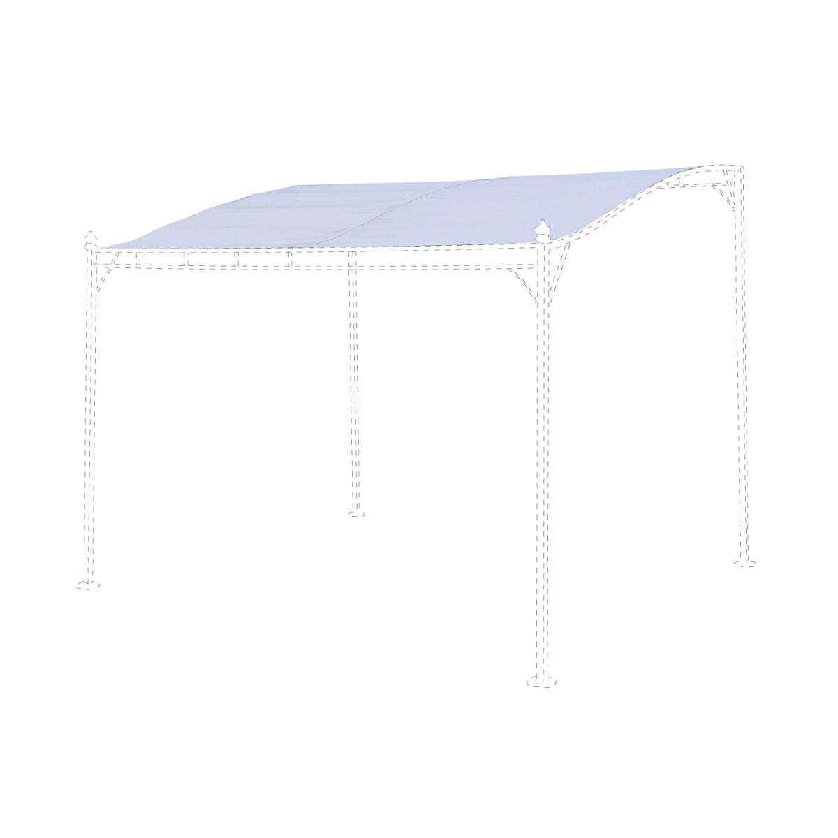 Alice'S Garden - Toile de toit grise pour tonnelle 3x2,5m Brestum - toile de rechange pergola, toile de remplacement - Pergolas et Tonnelles