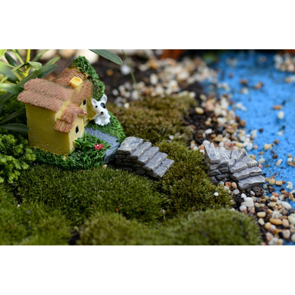 marque generique - miniature maison de poupée fée jardin micro paysage décor tout modèle assorti escaliers droits 10pcs - Petite déco d'exterieur