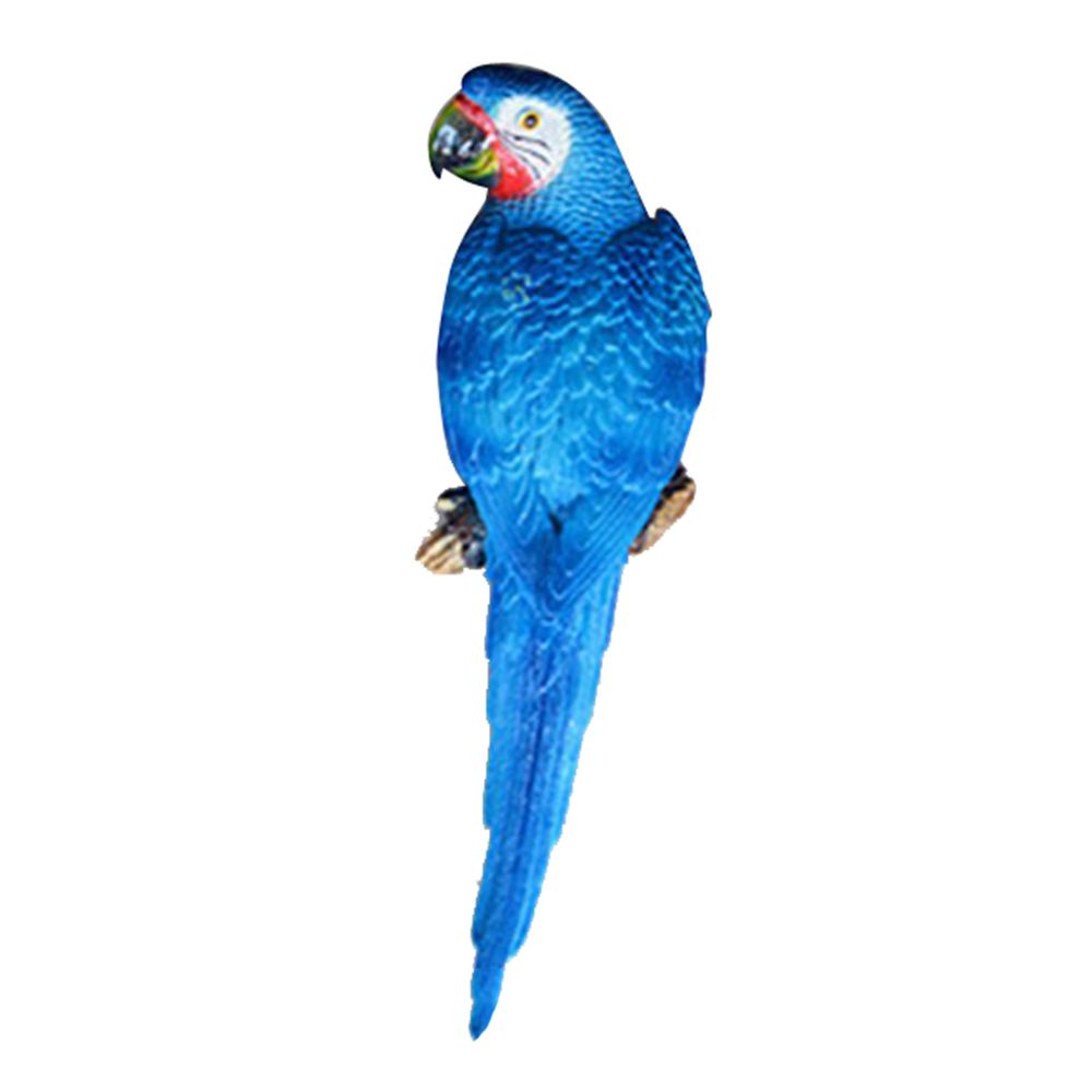 marque generique - perroquet réaliste résine oiseau ornement animal suspendu 38cm bleu - Petite déco d'exterieur