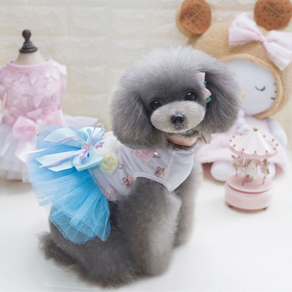 marque generique - Jolie jupe de chien princesse robe bowtie vêtements de fête pour petits chiens de compagnie s - Vêtement pour chien