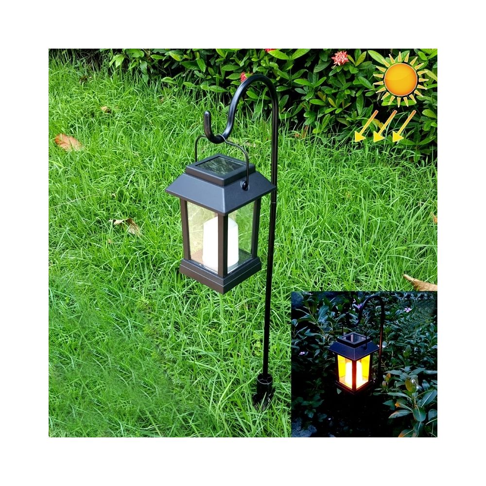 Wewoo - LED Avec panneau solaire noir Puissance Bougie Jardin Lumière Lampe à Gazon avec Polonais & 0.2W Silicium Amorphe - Eclairage solaire