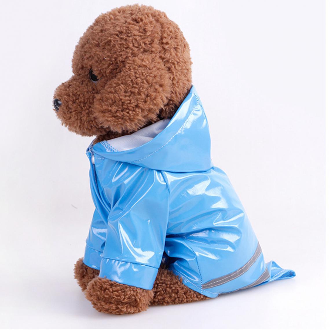 marque generique - Imperméable Pour Chien Avec Capuche Veste Réfléchissante Pour Chien Imperméable S- XL Bleu S - Vêtement pour chien