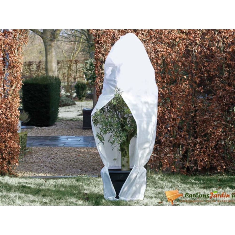 Icaverne - Icaverne - Accessoires de jardinage serie Couverture d'hiver avec fermeture 70 g/m² Blanc 1,5x1,5x2 m - Serres en bois