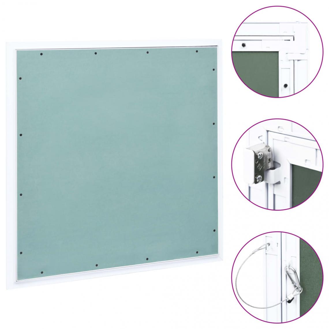 Vidaxl - vidaXL Panneau d'accès Cadre en aluminium plaque de plâtre 600x600 mm - Chatière