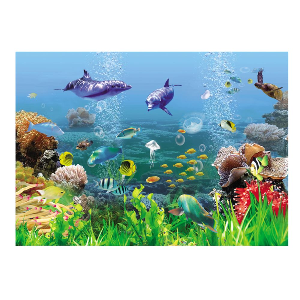 marque generique - pvc aquarium adhésif fond autocollant poisson réservoir décor poisson s - Décoration aquarium