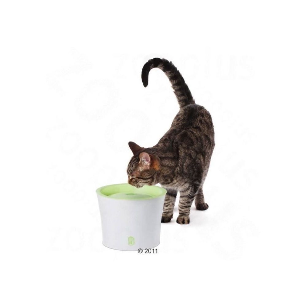 Cat It - CAT IT Fontaine a eau pour chat 3L - Blanc et vert - Gamelle pour chat