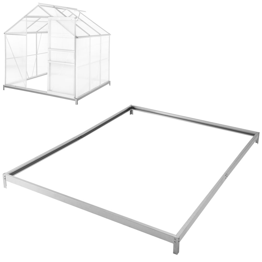 Tectake - Embase pour serre de jardin - 190 x 190 x 12 cm - Serres en verre