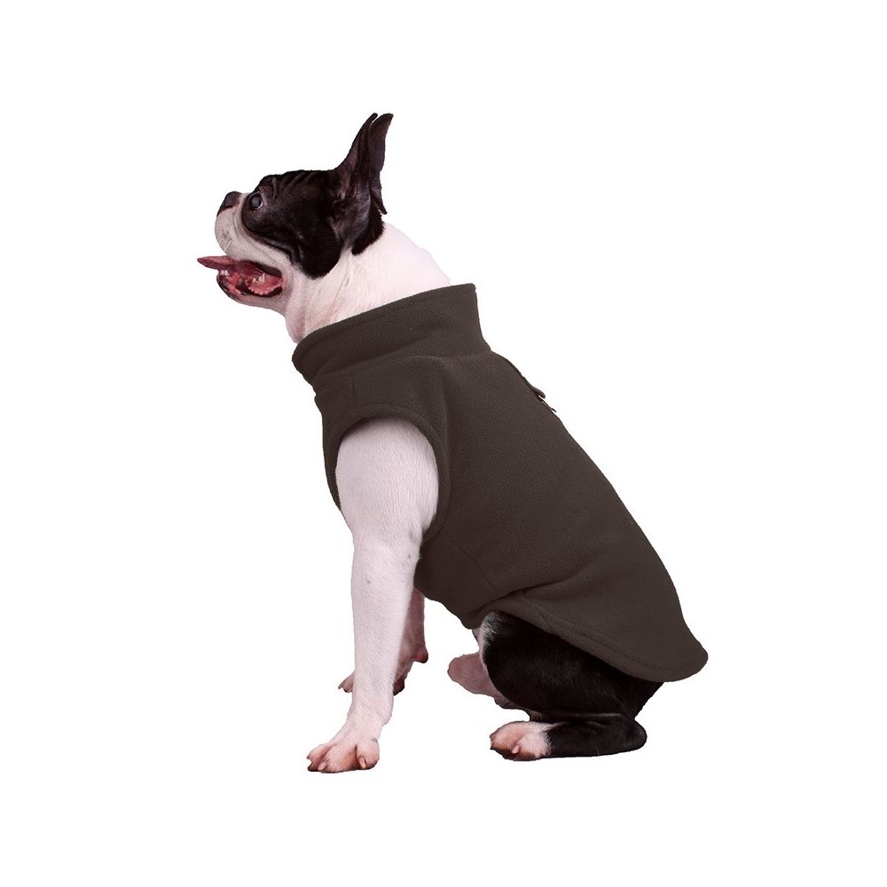Wewoo - Hiver flanelle polaire vêtements pour animaux domestiques manteau bouledogue français costumes de carlin veste chiens chiotstaille XL café - Vêtement pour chien