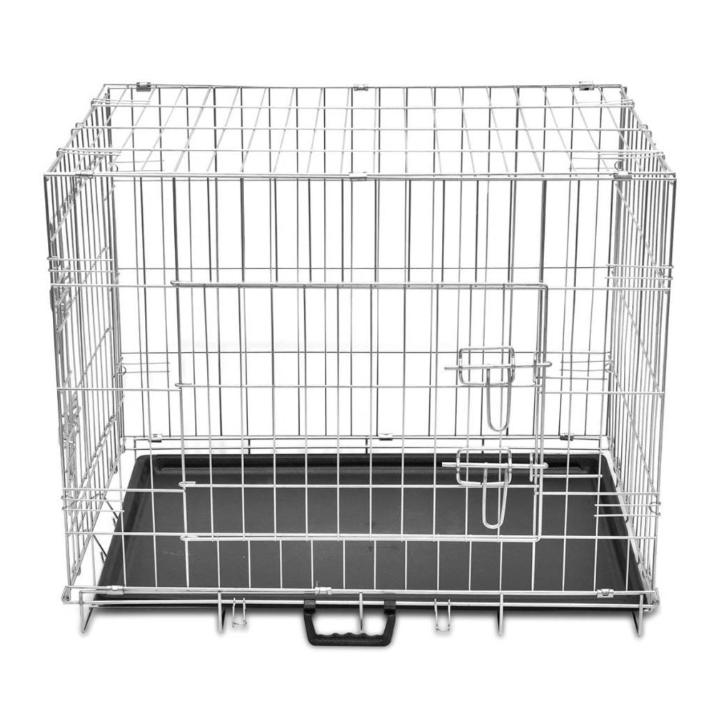 marque generique - Icaverne - Cages de transport pour animaux de compagnie ligne Cage métallique et pliable pour chiens L - Cage à oiseaux