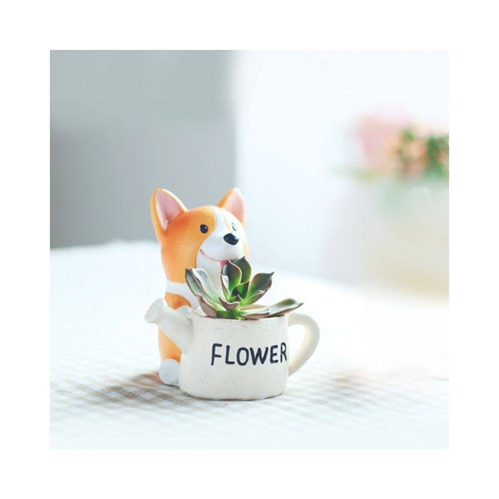 Wewoo - Pot de fleur Petite jambe courte Kirk chien bande dessinée Multi-viande plantes Pots bureau maison ornements de vertes position assise - Poterie, bac à fleurs