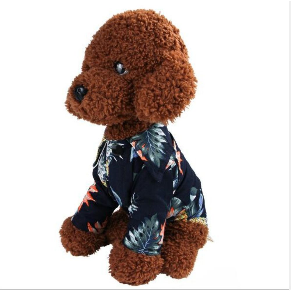 Wewoo - Chemise en coton à motif animalier à la mode pour animaux de compagnietaille XXL bleu marine - Vêtement pour chien