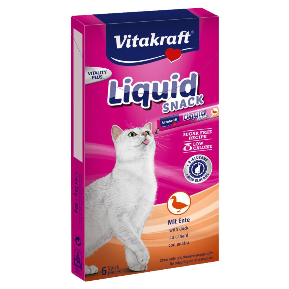 Vitakraft - Friandises Liquid Snack au Canard + Beta-Glucanes pour Chat - Vitakraft - 90g - Friandise pour chat