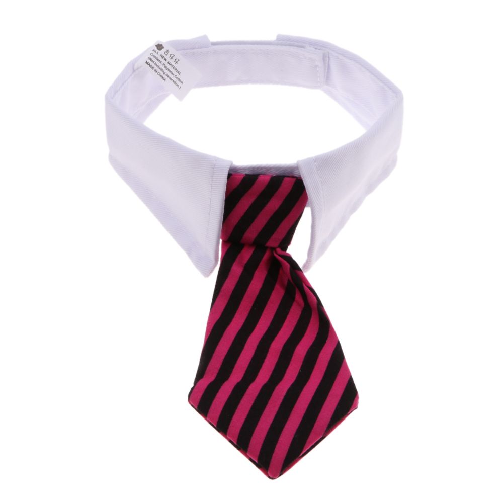 marque generique - réglable chien chat cravate collier stripe noeud papillon toilettage costume rouge noir - Collier pour chien