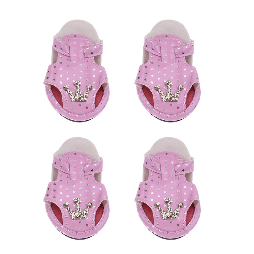 marque generique - chien sandales bottes réglables été petit chien chat chiot chaussures rose m - Vêtement pour chien