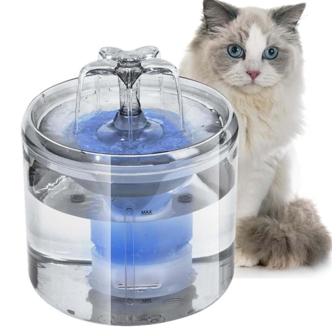 Universal - Distributeur automatique de fontaine pour chat USB 2.6L Bol de boisson ultra-silencieux pour chien Bol de boisson pour chat Fournitures d'arrosage(Transparent) - Gamelle pour chat