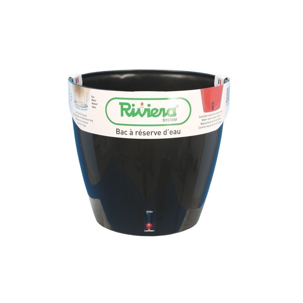 Riviera - Pot EVA rond diametre 31cm Noir- RIVIERA - Poterie, bac à fleurs