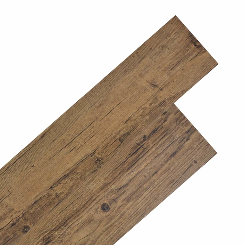 marque generique - Distingué Matériaux de construction reference Luxembourg Planche de plancher PVC autoadhésif 5,02 m² Marron noyer - Abris de jardin en bois