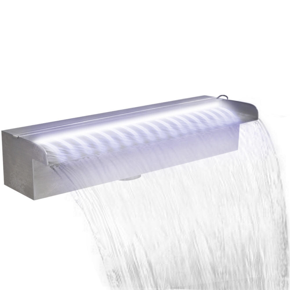 Vidaxl - vidaXL Lame d'eau rectangulaire à LED 45 cm en acier inoxydable pour piscine - Fontaine de jardin, puit