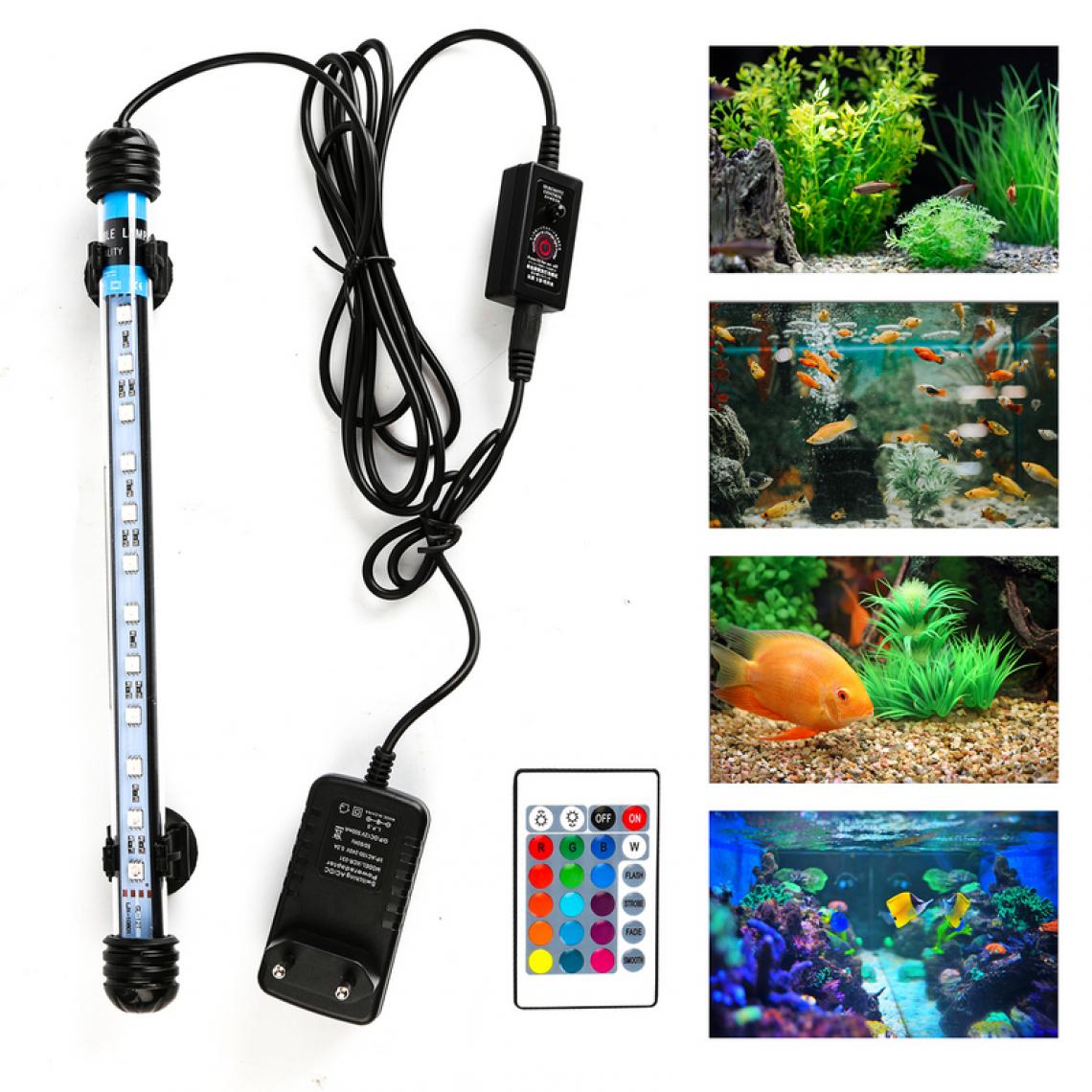 Einfeben - 3W LED Aquarium Lighting Aquarium Light RVB Fish Tank Spotlight Coquillages - Equipement de l'aquarium