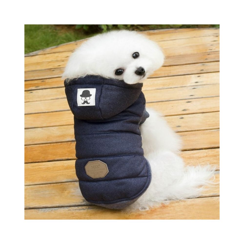 Wewoo - Manteau d'hiver matelassé veste en coton super chaud et doux pour chien de compagnietaille S bleu - Vêtement pour chien