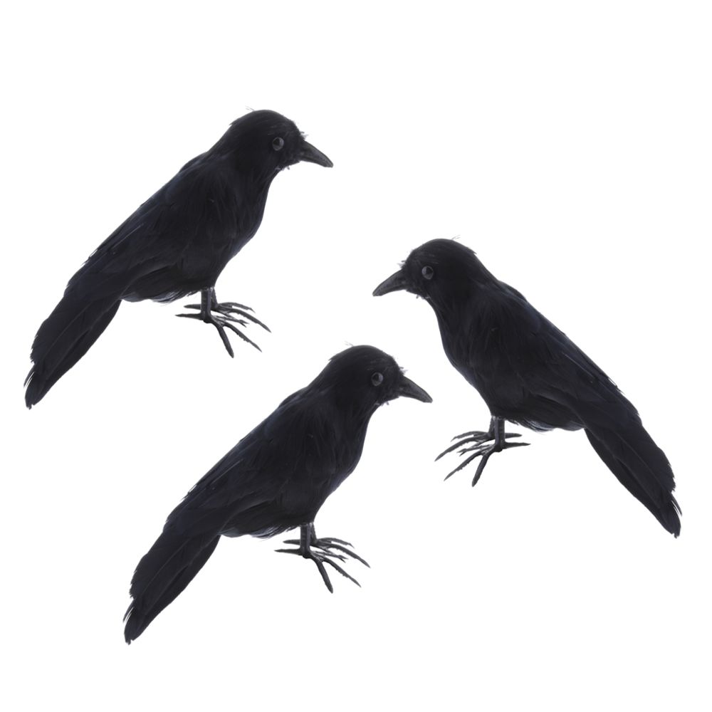 marque generique - Oiseau artificiel Crow de plumes - Petite déco d'exterieur