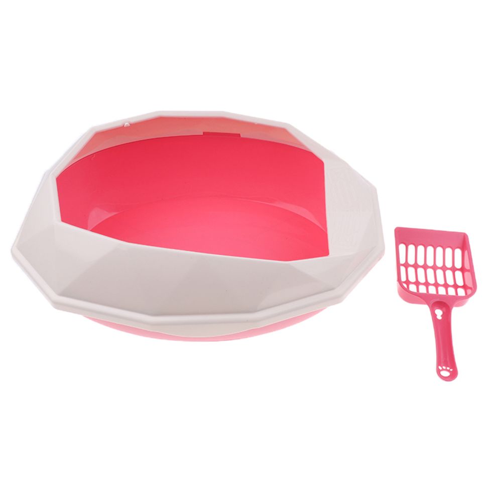 marque generique - mini chat bac à litière anti-éclaboussures de toilette pan de clôture avec pelle rose - Soin et hygiène rongeur