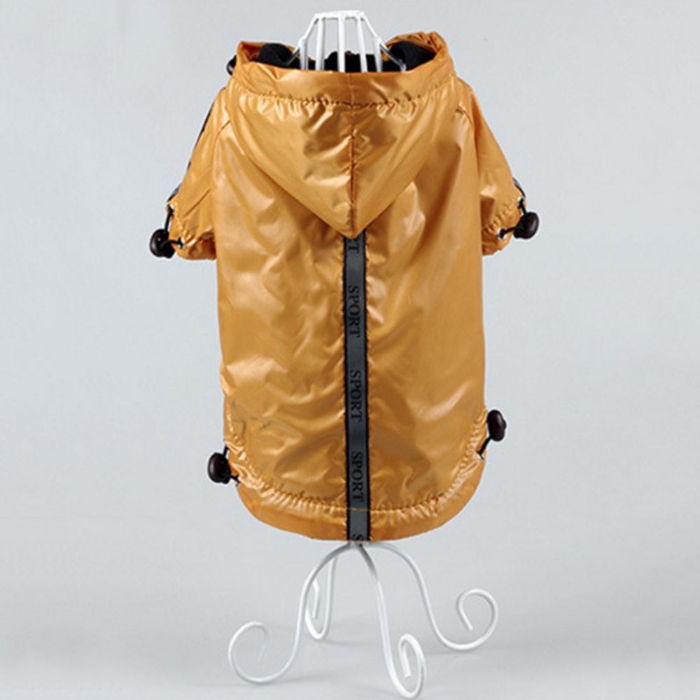marque generique - polaire réfléchissante doublée imperméable veste poncho pour les vêtements pour animaux de compagnie petit chien xs jaune - Vêtement pour chien
